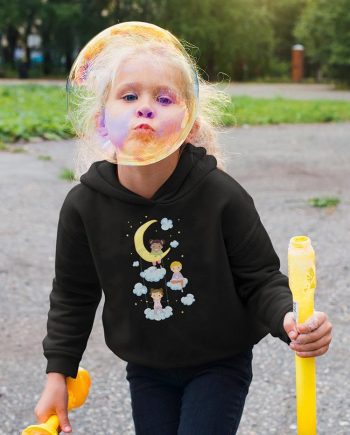 Kids On Clouds With Moon Hoodie -Image by Shutterstock