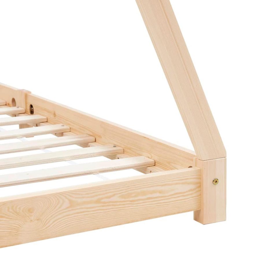 vidaXL Kids Bed Frame Solid Pine Wood 90x200 cm