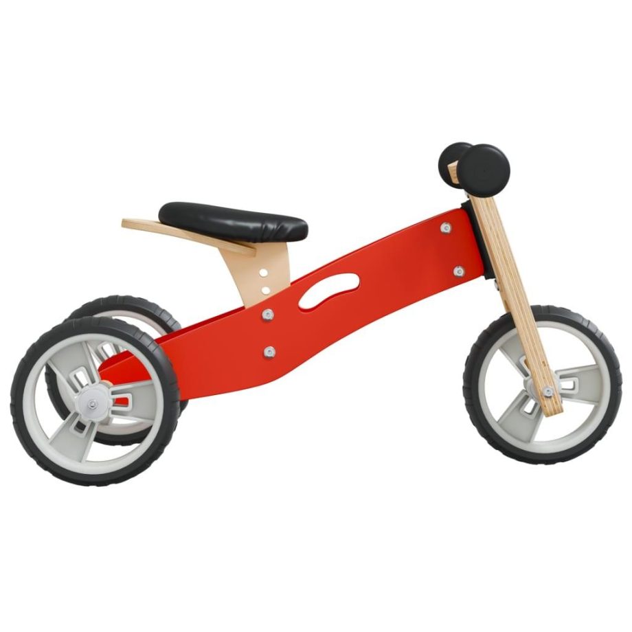 vidaXL Bicicleta de echilibru pentru copii 2 in 1, rosu