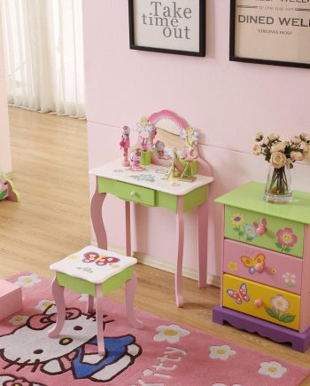 Kids Makeup Table - Vanity Set with Stool